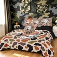 thumbnail image 3 of Manfei Retro Duck Camo Twin Bedding, Countryside Camouflage Bedding Comforter Set, Wheat Orange, Black Reversible, 7 Pieces, 3 of 6