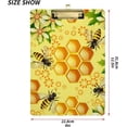 thumbnail image 3 of FMSHPON Flowers Bees Honeycomb Clipboard Hardboard Wood Nursing Clip Board and Pull for Standard A4 Letter 13x9 inches, 3 of 8