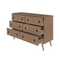 thumbnail image 5 of Manhattan Comfort Amber Double & Tall Dresser Faux Leather Handles Set of 2, 5 of 7