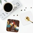 thumbnail image 5 of Kll Square Drink Coasters Set Of 4,Pu Leather Absorbent Coasters Set Decorative Coffee Cup Coasters Housewarming Gift For Home Decor-Rooster And Chicken, 5 of 9