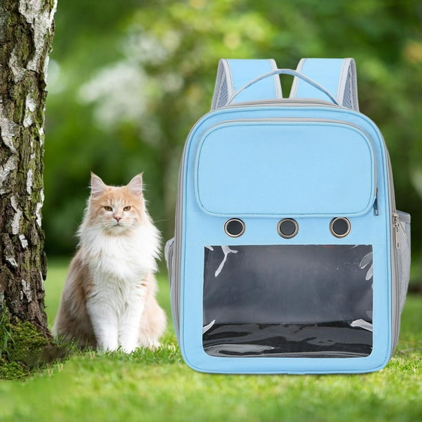 Pet Carrier Backpack Dog Puppy Rabbit Carrier Bag Portable Pet Travel Carrier Blue Walmart