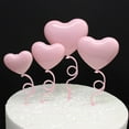 thumbnail image 2 of Cake Toppers 2 Sets Decorative Wide Application Attractive Love Heart Style Valentine‘s Day Party Cake Decors, 2 of 5