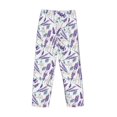thumbnail image 5 of Goofa Lavender Flowers Printed Soft Pajama Pants for Men, Wide Leg Comfy Casual Lounge Yoga Pants-, 5 of 9