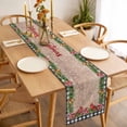 thumbnail image 3 of Grey Plaid Christmas Table Runner 90 Inches Long Farmhouse Dress Scarves, Xmas Snowflake Botanical Poinsettia Wooden Dining Tablerunner for Coffee Table/Kitchen Island/Party Décor, 13" x 90", 3 of 8