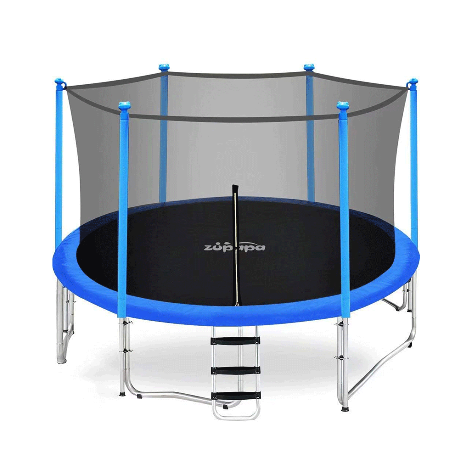 Zupapa 15 14 12 10 8ft Kids Trampoline 425LBS Weight Capacity with Enclosure Net Include All Accessories
