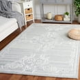 thumbnail image 2 of SAFAVIEH Glamour Euler Abstract Area Rug, Silver/Ivory, 6' x 6' Square, 2 of 8