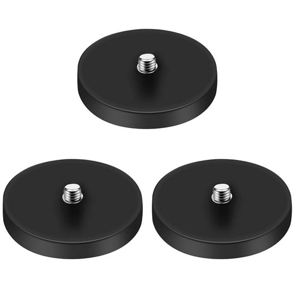 3X Magnetic Suction Bracket Base 1/4 Inch Screw Thread Hole Action Camera Holder Camera Photography Accessories