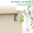 thumbnail image 2 of Allesin zen No Drill Cordless Bamboo Roman Shade, 34.5"W x 64"H, Ivory, 2 of 9