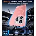 thumbnail image 4 of Funda con Soporte Magnético invisible, Delgada Translúcida Mate, para iPhone 15 Pro Max 6.7", Rosa, 4 of 7