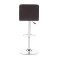 thumbnail image 3 of Pemberly Row Tabouret de Bar Moderne en Métal Rembourré Réglable Couleur Chocolat, 3 of 14