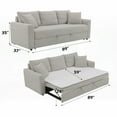thumbnail image 2 of Connie Beige Boucle Sleeper Sectional Sofa - Elegance & Function|Full Foam Seat, 2 of 10