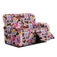 thumbnail image 2 of Jiueut Colorful Heart Leopard Pattern Recliner Loveseat Covers, 6 Pieces Soft Couch Cover Non Slip Reclining Chair Covers with Elastic Edges for Most Loveseat Chairs, 2 of 7