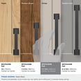 thumbnail image 4 of Amerock Lintel 5-1/16 inch (128mm) Center-to-Center Matte Black Cabinet Pull, 4 of 7