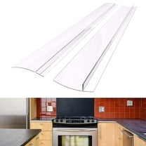 GoXteam Silicone Stove Gap Covers (2 Pack), Oven Gap Filler, Heat Resistant Stove Gap Filler, Seal Gap between Stovetop and Counter, Easy Clean (25inch, Clear)
