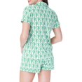 thumbnail image 4 of Womens Pajamas Set 2 Piece Button Down Monkey Shorts Set Y2k Preppy Loungewear Pjs, 4 of 5