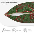 thumbnail image 5 of Fotbe Red Snake Pattern Velvet Decorative Throw Pillow Covers with Elegant Piping, Soft Plush Cushion Cover for Sofa, Bed, Car, Office-18"x18", 5 of 8