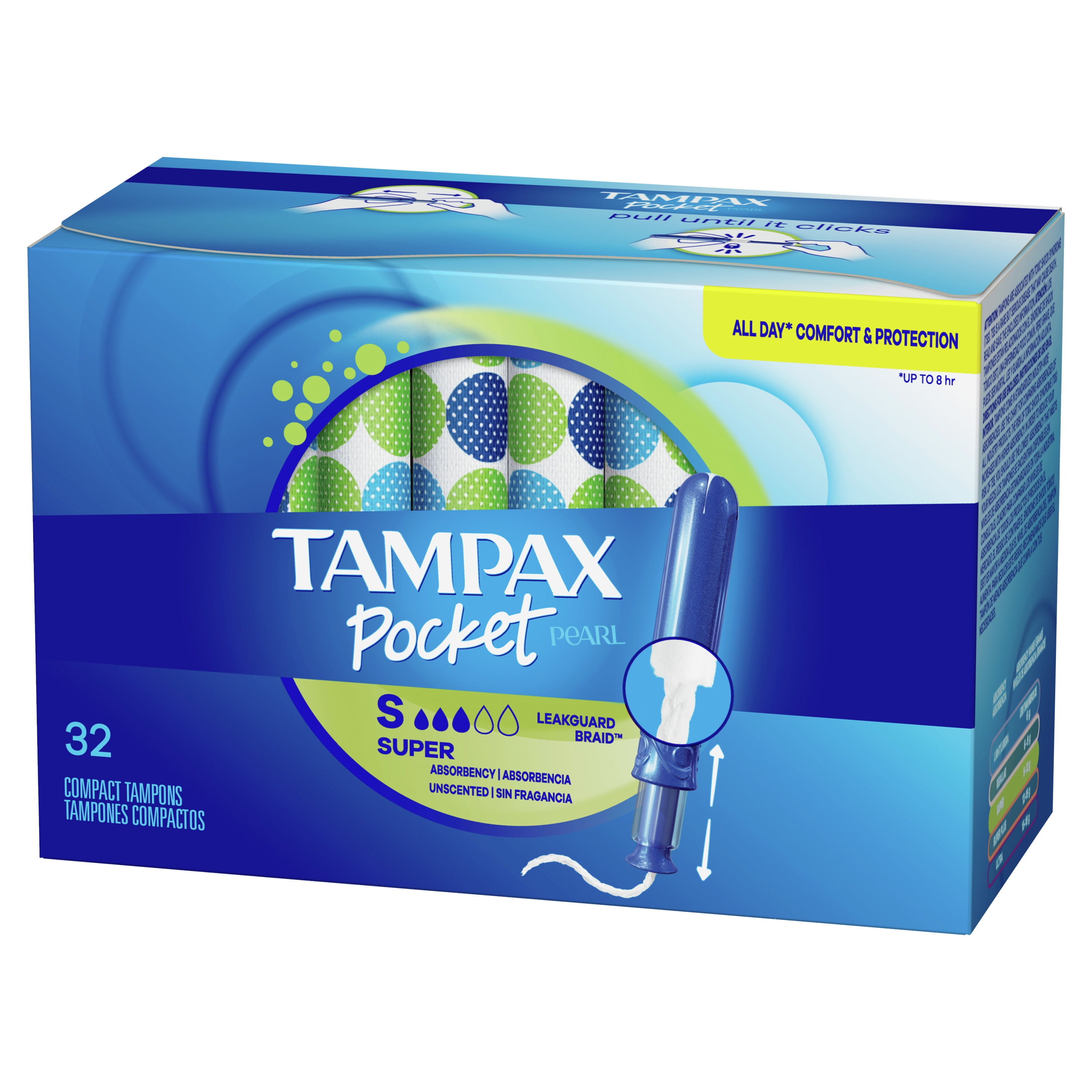 Lager rekruttere Lav aftensmad Tampax Pocket Pearl Tampons, Unscented, Super Absorbency, 32 Ct -  Walmart.com