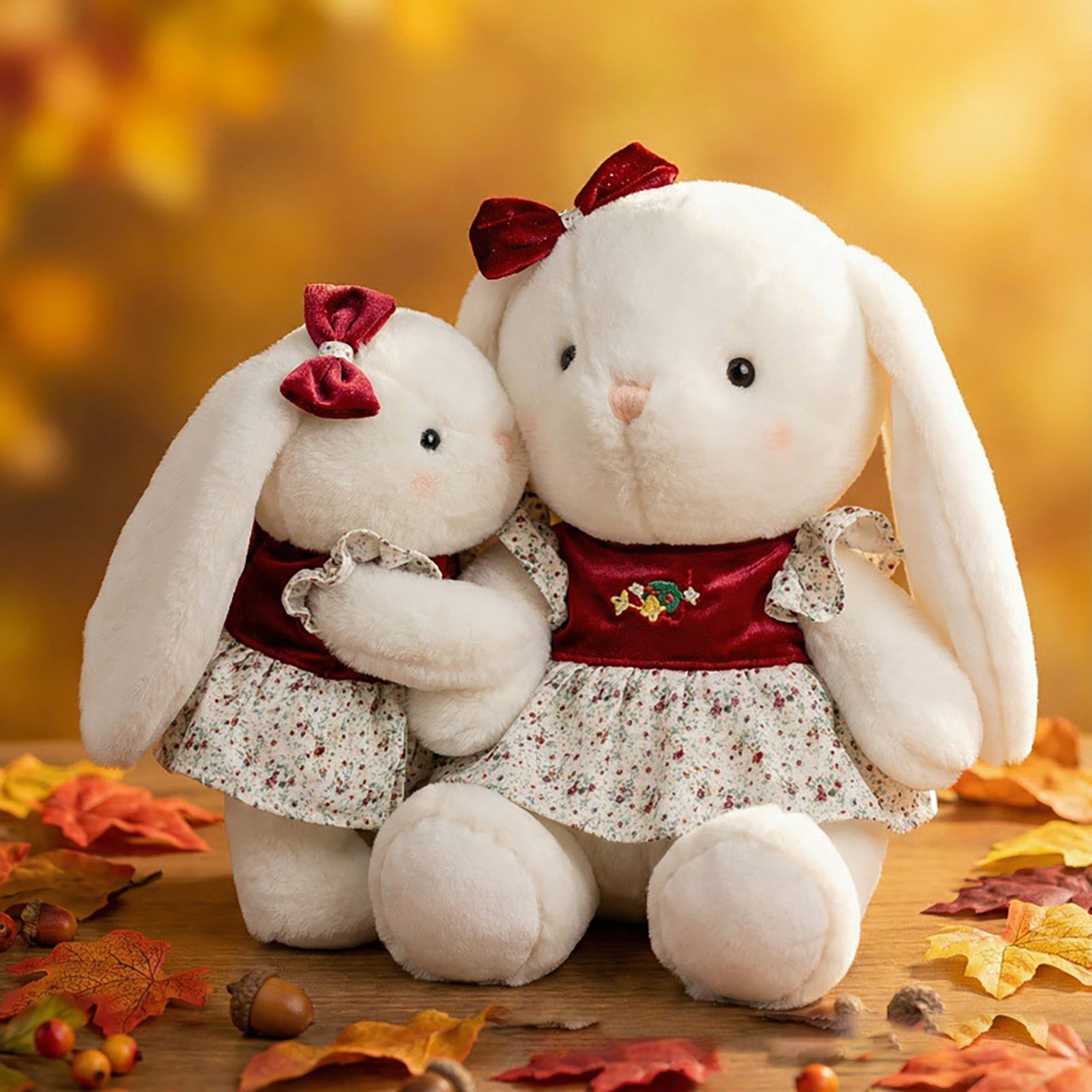 zhonghuaying Cute Bunny Stuffed Animal, 4 Color Styles & 2 Sizes (20cm/30cm), Soft Plush Toy, Adorable Rabbit Plushie Gift for Boys Girls (A丨20cm)