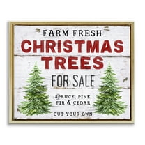 Stupell Industries For Sale Christmas Trees Holiday Painting Gold Floater Framed Canvas Art Prints Wall Art, 31 x 25