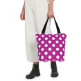 thumbnail image 5 of Cauagu Purlpe And White Polka Dot Print Canvas Aesthetic Tote Bag for Women Beach Bag Shopping Bags Shoulder Bag Reusable Grocery Bags, 5 of 7