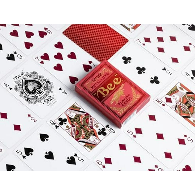 bee Metalluxe Premium Playing Cards Variety Pack - Blue and Red