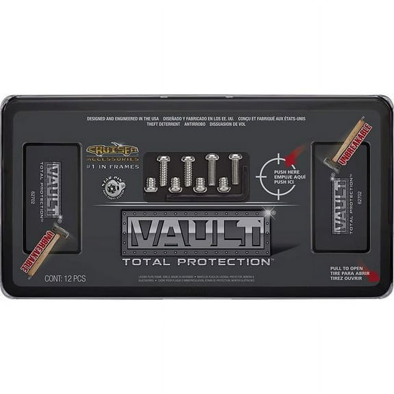 Vault Black / Smoke ABS Plastic License Plate Frame