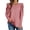 Red, variant on Women Casual Tops U-Neck Long Sleeve Puff Sleeve Solid Color Relaxed Fit T-Shirt