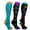 Orange, variant on 3 Pack Compression Socks Unisex Colorful Patterned Graduated Quick Dry Breathable Leg Support Stockings for Running Cycling Travel
