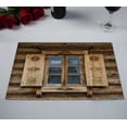 thumbnail image 2 of PKQWTM Windows Shutters Ed Wall Old Wooden House Kitchen Dining Table Mats Placemats Size 12x18 Inches, Set of 2 Pieces, 2 of 2
