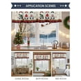 thumbnail image 6 of Christmas Gnome Valance Curtain for Windows Xmas Dwarfs Floral Snowflakes Retro Linen Plaid Curtain Valances Short Window Treatments Panels for Kitchen Bathroom Laundry Room Basement 54 x 18 Inch, 6 of 7