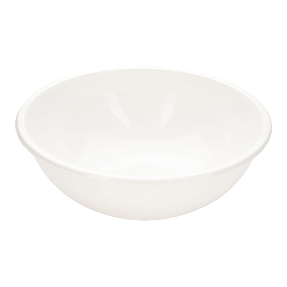 7 oz Round White Plastic Salad Bowl - 5 x 5 x 1 3/4 - 200 count box