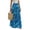 Blue, variant on Maxi Skirts for Women - Fashionable Floral Print Large Flounce Skirt - Holiday Pleated Long Skirt,Black M