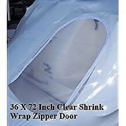 US Marine Products - 36x72 Clear Boat Shrink Wrap Zipper Entry Access Door