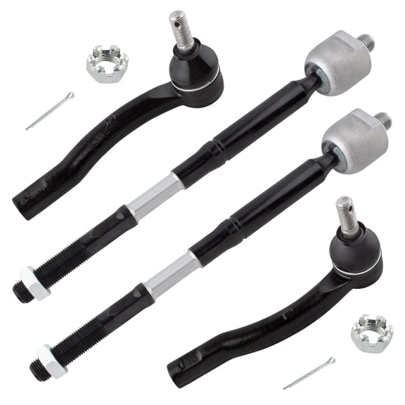 BOXI 4pcs Front Suspension Tie Rod End Link Kit Fit for Toyota Corolla 2003 2004 2005 2006 2007 2008 Sedan 4-Door 1.8L | ES80432 ES80431 EV470