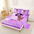 thumbnail image 2 of Castle Fairy Glamorous Purple Princess King Sheets 4pcs,Radiant Gemstone Design Bedding,Lilac Silver,1 Fitted Sheet, 1 Flat Sheet and 2 Pillowcases, 2 of 6