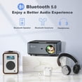thumbnail image 6 of 5G WiFi Projector 1080P Native FLZEN MX 7500 Lumen 20000:1 Home Theater Projector Bluetooth, Side Projection 4-point Correction Screen Mirroring Airplay Miracast, 100” Screen & Carry Bag, 6 of 14