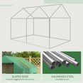 thumbnail image 3 of Mini Walk-in Greenhouse With PE Cover Green Galvanised Steel Structure, 3 of 8