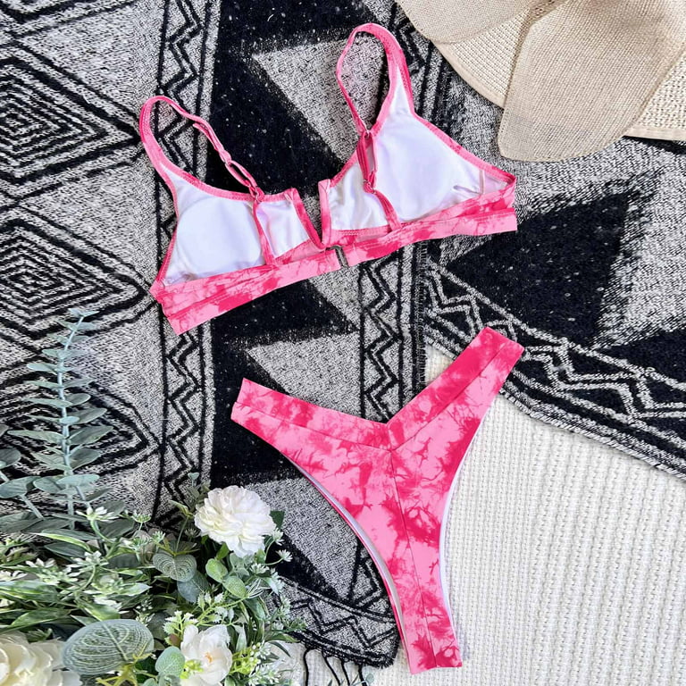 Bikini Set For Women Swimsuit Underwire Floral Teen Bathing Suits Bikini  Halter Top Woman Swimming Suit with Shorts Double D Swimsuits for Women  Board Shorts Women Girls Tops Size 14-16 with Bra 