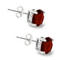 thumbnail image 3 of Swarovski Elements Ruby July Birthstone Stud Earrings, 3 of 3