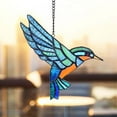 thumbnail image 6 of Ikohbadg Hanging Ornament, 2 Pack Hummingbird Stained Glass Birds Window Hangings, Stained Glass Decorations, Bird Suncatcher for Window Decor Hummingbird Gifts for Mom, Bird Lovers, 6 of 9