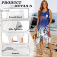 thumbnail image 3 of HELLHERO Patriotic Floral Stars Asymmetric Dresses for Dating Vacation, Side Pockets Irregular Hem Sleeveless Sundress, 3 of 8