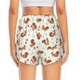 thumbnail image 4 of Uemuo Squirrel Playing Pattern Women's Athletic Shorts High Waisted Running Shorts with Liner Pockets Gym Elastic Workout Shorts-Medium, 4 of 9