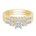 thumbnail image 3 of White Natural Diamond Bridal Ring Set In 10k Yellow Gold (0.5 Cttw), 3 of 8