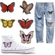 thumbnail image 4 of 24 Uds parches de mariposas mezcla aleatoria Multicolor parche hecho a mano surtido para planchar o coser DIY para ropa Jeans bolsa sombrero zapatos, 4 of 4