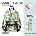 thumbnail image 5 of Beige Cartoon Dinosaurs Pattern Cute School Backpack Bag for School with Padded Back and Adjustable Shoulder Straps 15.25"x11.5"x5.25", 5 of 5