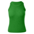 thumbnail image 4 of Fshinging 2025 Women Fashion T Shirts Solid Color Sleeveless Backless Sport Casual Slim Outfits, 4 of 4