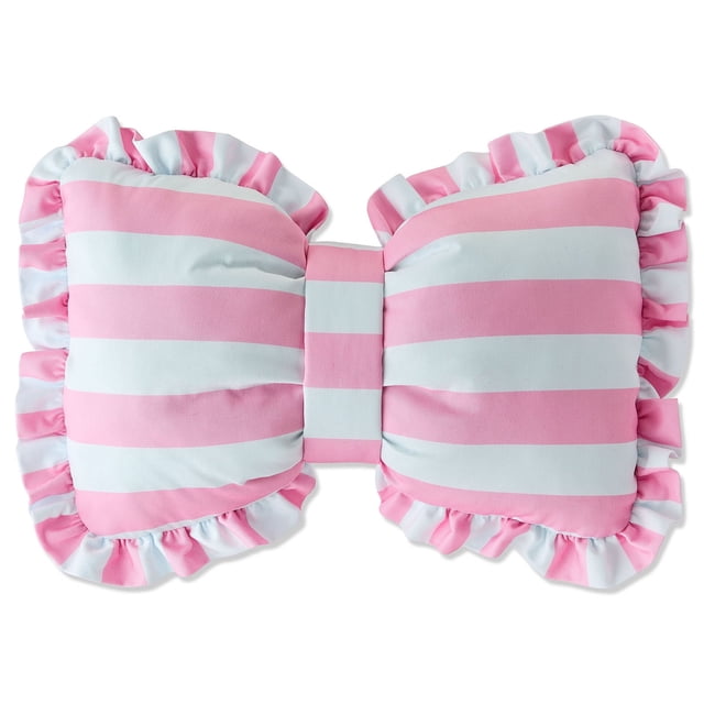 Easter Decorative Throw Pillow Striped Bow Decorated 30X20Cm for Sofa Bedside