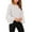 White, variant on Fashion Women's Bell Sleeve Loose Polka Dot Shirt Ladies Casual Blouse Tops Essential Long Sleeve Womens Work Shirt Short Sleeve