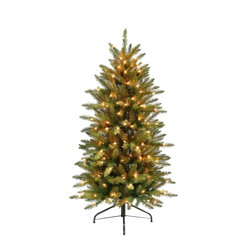 4 1/2 ft. Prelit Fraser Fir Pencil Artificial Christmas Tree 150 UL
