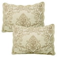 thumbnail image 3 of Home Soft Things 4-Piece Reversible Damask Embroidery Bedspread Set, Beige, King 102"x90", 3 of 7